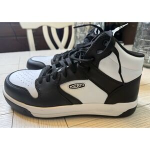 KEEN‎ Utility Overton Mid Men 10.5 D White/Black Safety Toe Work Shoes MSRP $145